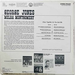 George Jones & Melba Montgomery LP Close together (as you and me)  kansi EX- levy EX Käytetty LP