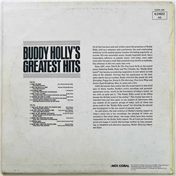 Holly Buddy LP Greatest Hits  kansi VG levy EX- Käytetty LP