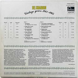 Del Shannon LP Vintage years 1961-1965  kansi EX- levy EX Käytetty LP