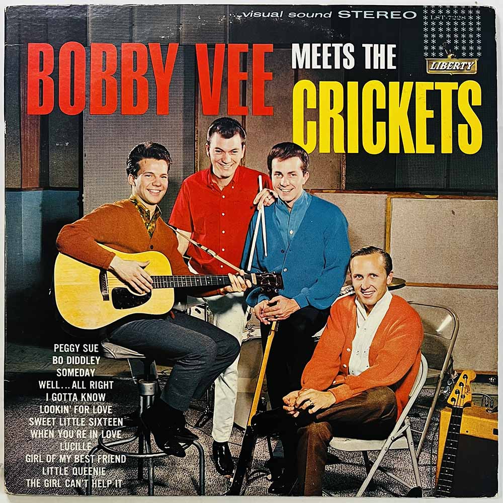 Bobby Vee meets the Crickets LP Bobby Vee Meets The Crickets  kansi VG+ levy EX- Käytetty LP