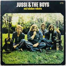 Jussi & The Boys LP Mä tahdon rokata  kansi G levy VG- Käytetty LP