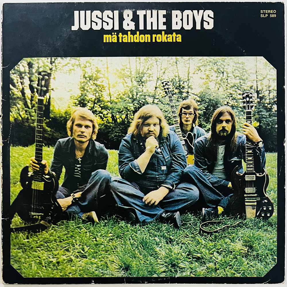Jussi & The Boys LP Mä tahdon rokata  kansi G levy VG- Käytetty LP