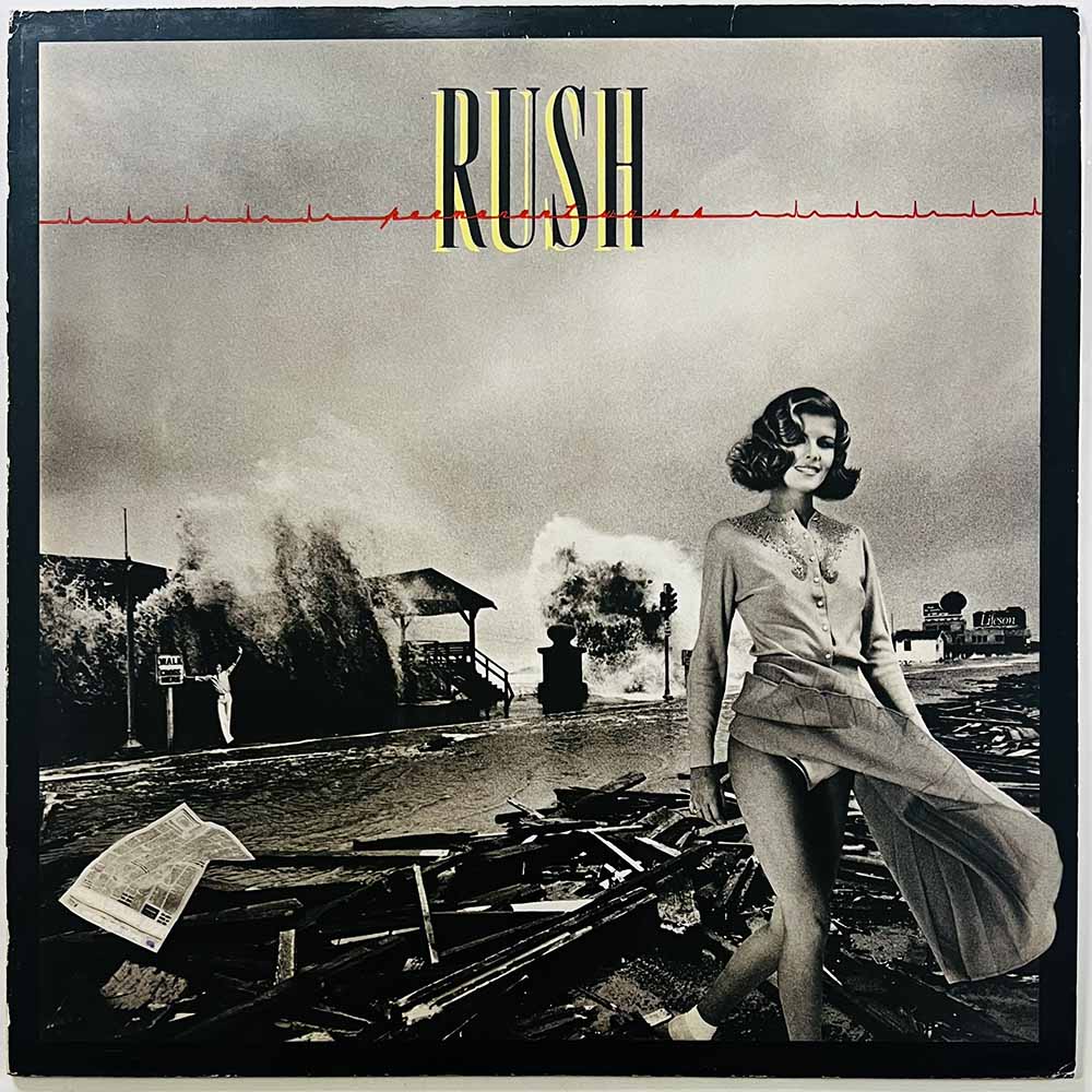 Rush LP Permanent Waves  kansi VG levy VG+ Käytetty LP