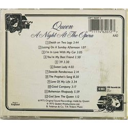 Queen Käytetty CD A night at the opera  kansi VG- levy VG+ Käytetty CD