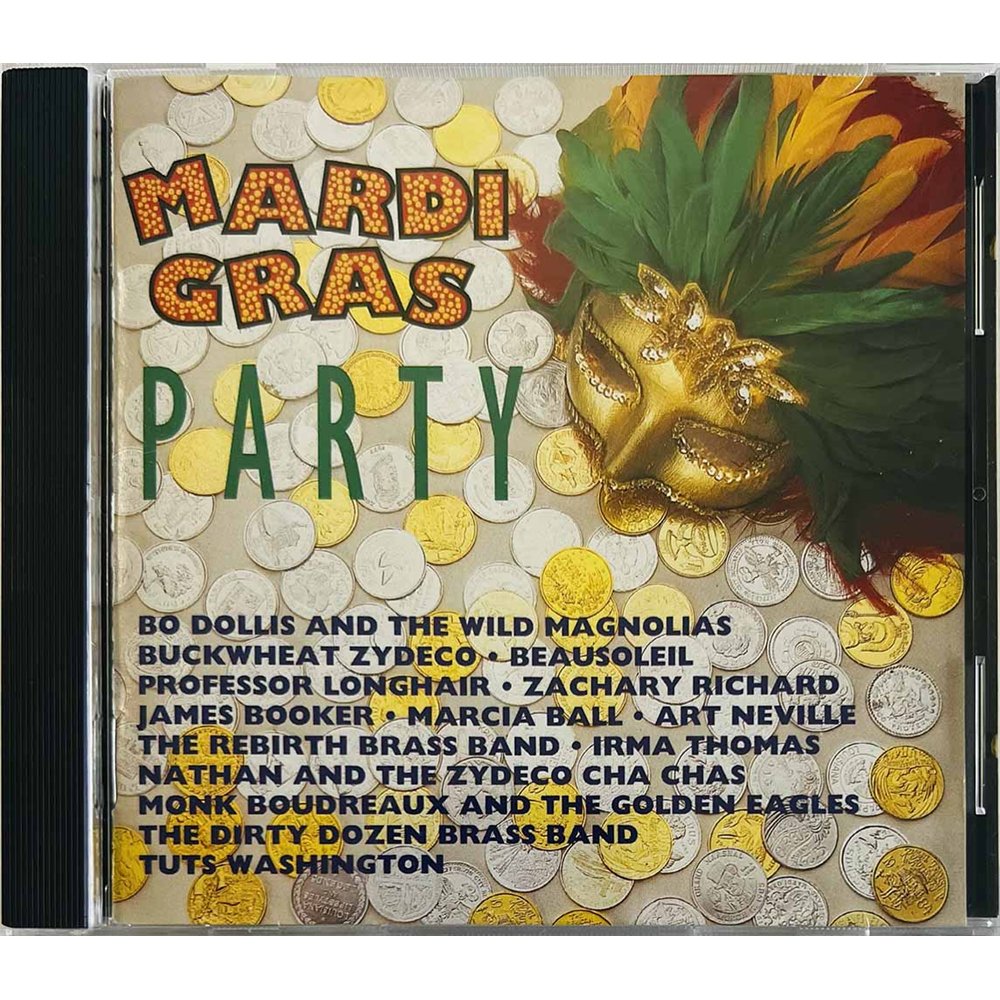Professor Longhair, Marcia Ball, Beausoleil Käytetty CD Mardi Gras Party  kansi EX levy EX Käytetty CD