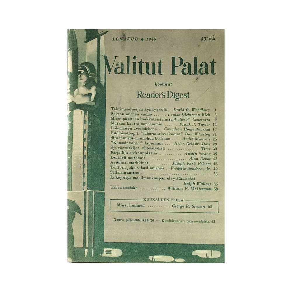 Valitut Palat: Lokakuu -49  kansi VG+ sisäsivut EX Käytetty kirja