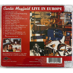 Mayfield Curtis Käytetty CD Live in Europe  kansi EX levy EX Käytetty CD