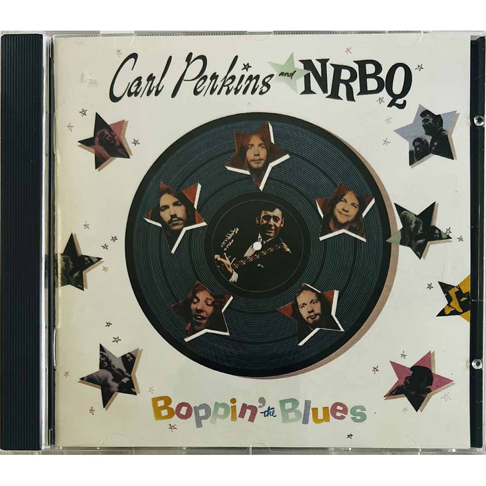 Carl Perkins and NRBQ Käytetty CD Boppin’ the Blues  kansi EX levy EX Käytetty CD