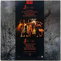 Bon Jovi LP Slippery when wet, 1986 Suomi-painos  kansi EX levy EX Käytetty LP