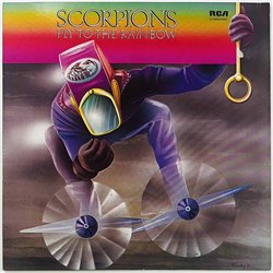 Scorpions LP Fly to the rainbow  kansi EX levy EX Käytetty LP