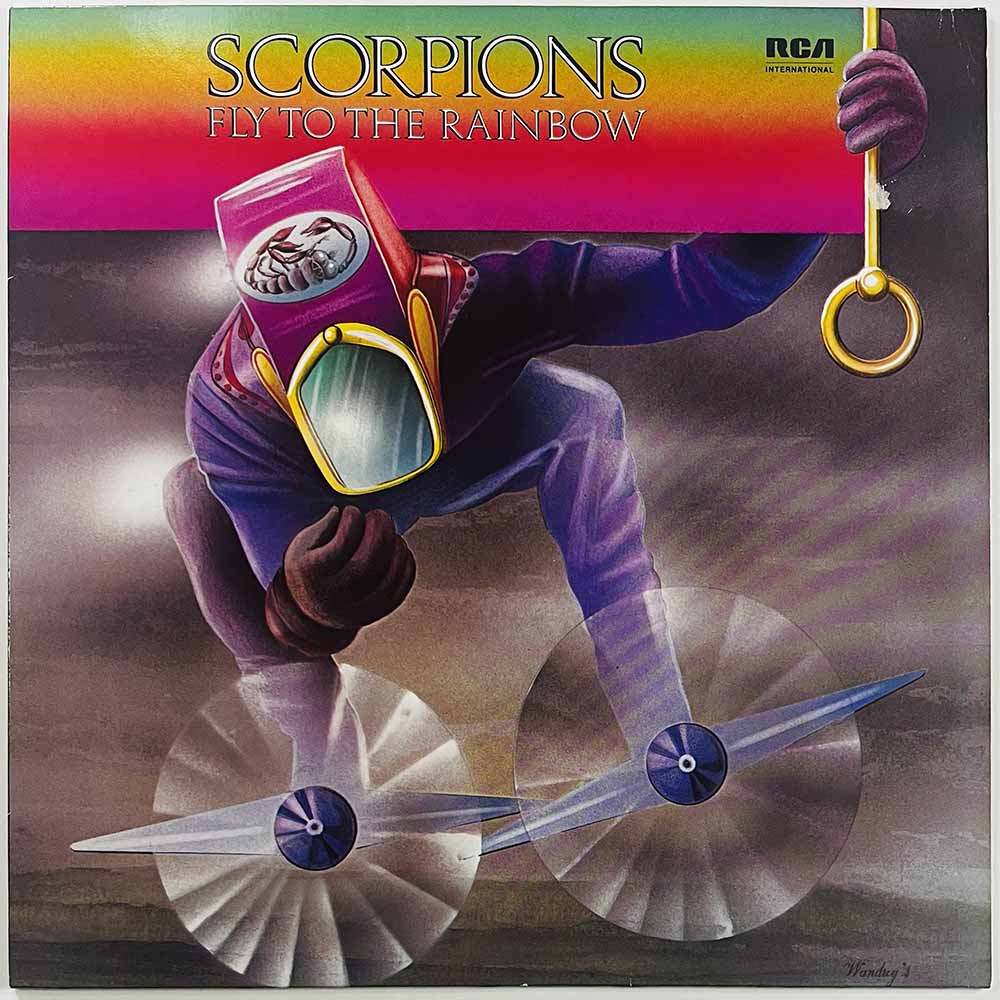 Scorpions LP Fly to the rainbow  kansi EX levy EX Käytetty LP