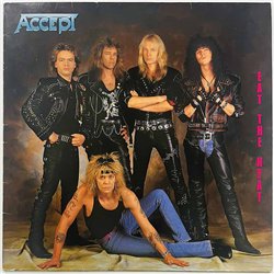 Accept LP Eat the heat  kansi EX- levy VG+ Käytetty LP