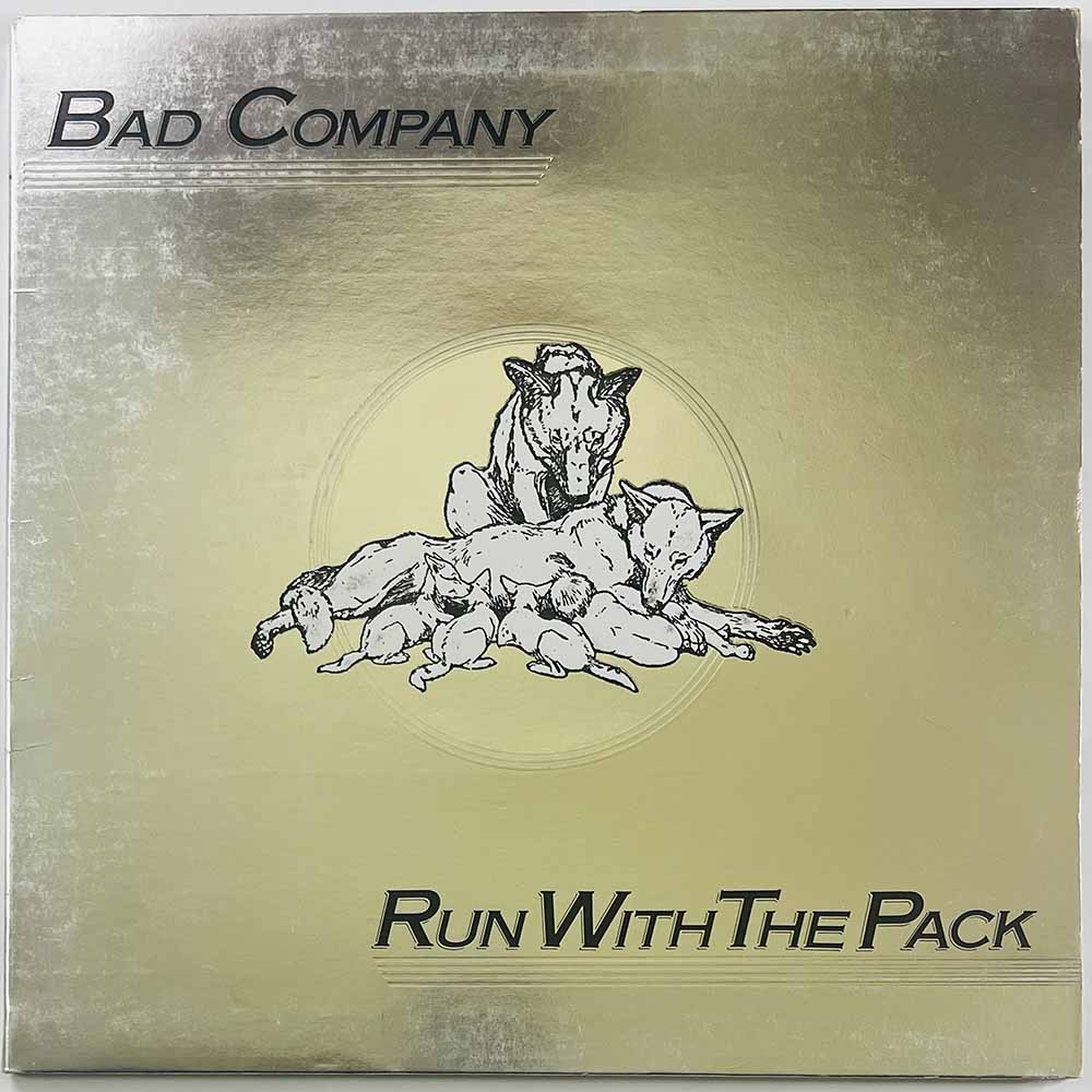 Bad Company LP Run with the pack  kansi VG+ levy EX- Käytetty LP