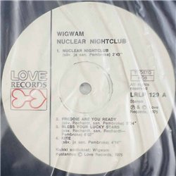 Wigwam LP Nuclear Nightclub  kansi VG+ levy EX- Käytetty LP
