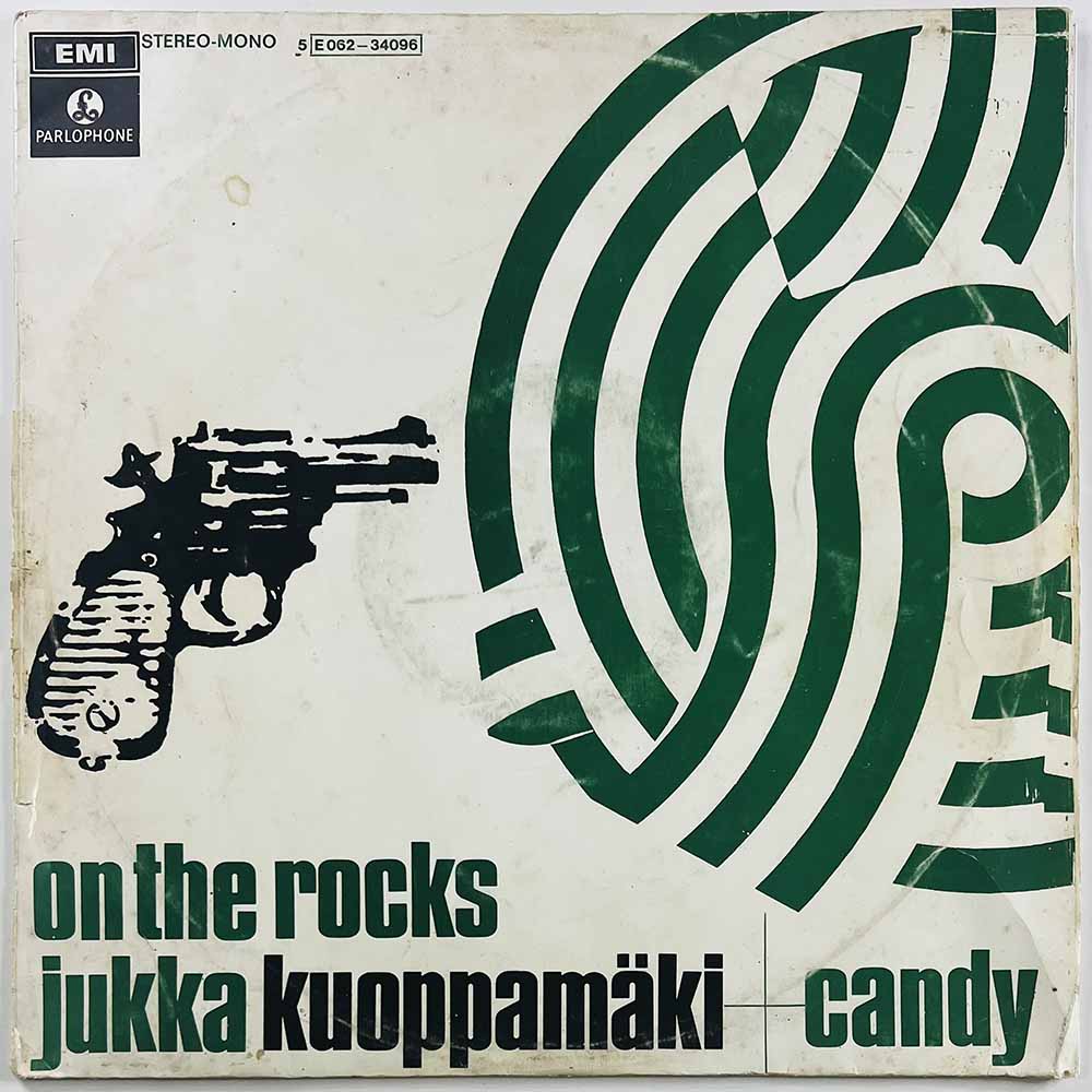 Kuoppamäki Jukka & Candy LP On the rocks  kansi VG- levy VG Käytetty LP