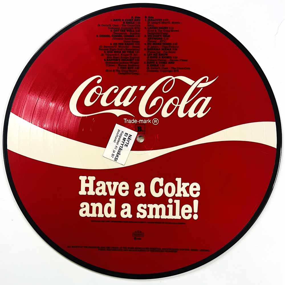 Coca-Cola kuva-LP LP Have a coke and a smile!  kansi Ei kuvakantta levy VG+ Käytetty LP