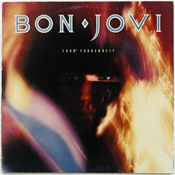Bon Jovi LP 7800° Fahrenheit, Made in Finland  kansi VG levy VG+ Käytetty LP
