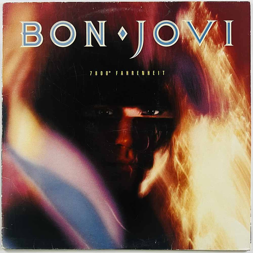 Bon Jovi LP 7800° Fahrenheit, Made in Finland  kansi VG levy VG+ Käytetty LP