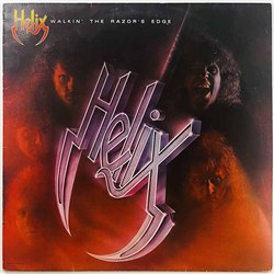 Helix LP Walkin' the razor's edge  kansi VG levy EX Käytetty LP