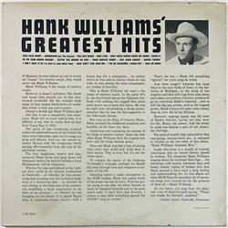 Williams Hank 1961 E3918 Hank Williams’ greatest hits Begagnat LP