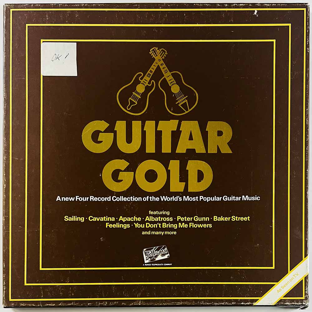 joku artisti tai jotkut studiomuusikot kitaroi 1980 EGS/4/5002 Guitar Gold 4LP Begagnat LP