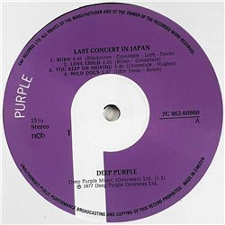 Deep Purple 1977 7C 062-60900 Last Concert in Japan Begagnat LP