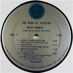 Deep Purple 1968 T-107 The Book of Taliesyn Begagnat LP