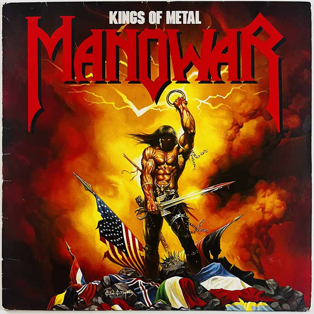 Manowar 1988 781 930-1 Kings of Metal Begagnat LP