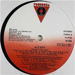 Accept 1983 VLP 55 Restless and Wild Begagnat LP