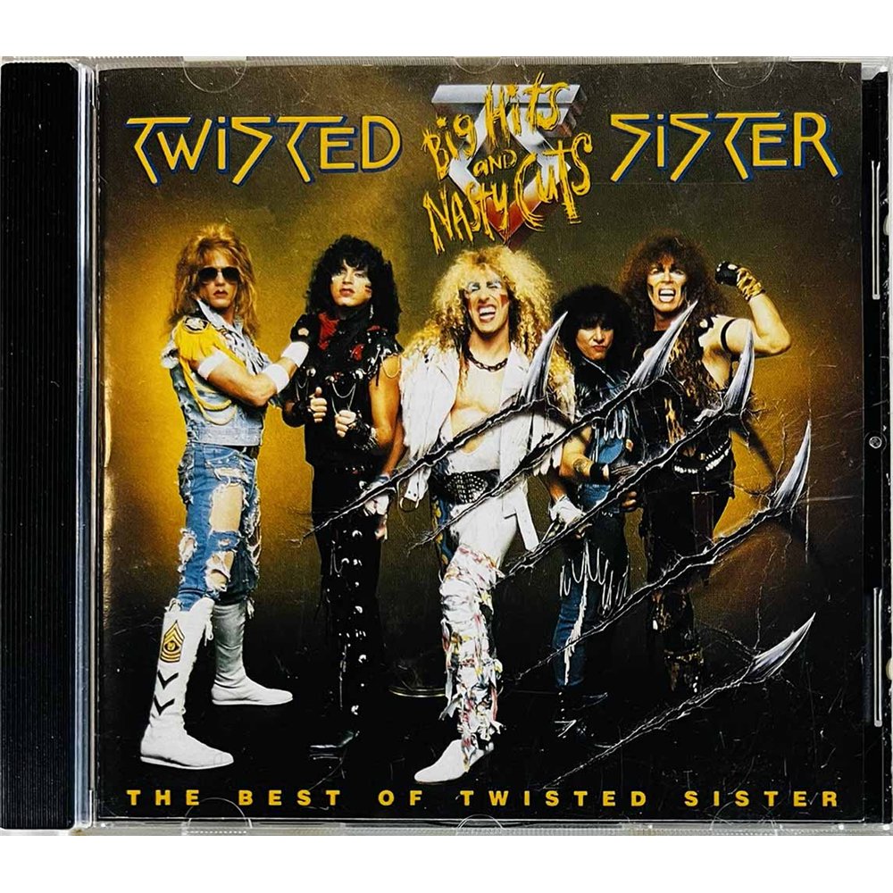 Twisted Sister Käytetty CD Big hits and nasty cuts - The Bbst of Twisted Sister  kansi EX levy EX- Käytetty CD