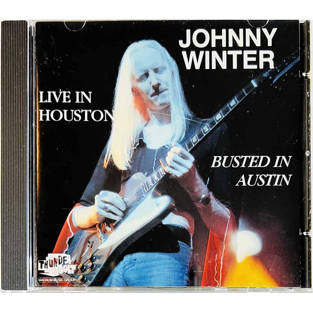 Winter Johnny Käytetty CD Live in Houston busted in Austin  kansi EX levy EX Käytetty CD