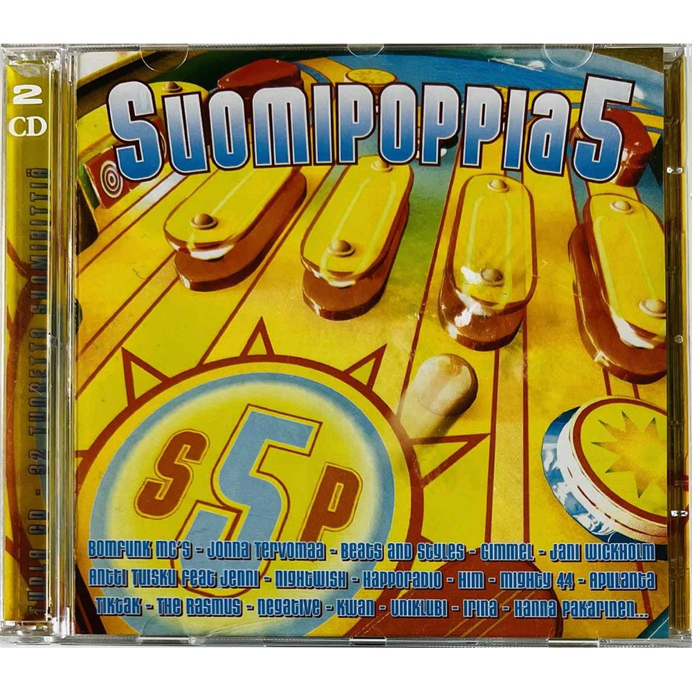 Apulanta, Nightwish, HIM, 69 Eyes Käytetty CD Suomipoppia 5 2CD  kansi EX levy EX Käytetty CD