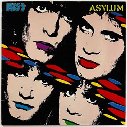 Kiss LP Asylum, Suomipainos  kansi EX- levy VG+ Käytetty LP