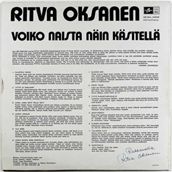 Oksanen Ritva LP Voiko naista näin käsitellä  kansi EX levy EX Käytetty LP