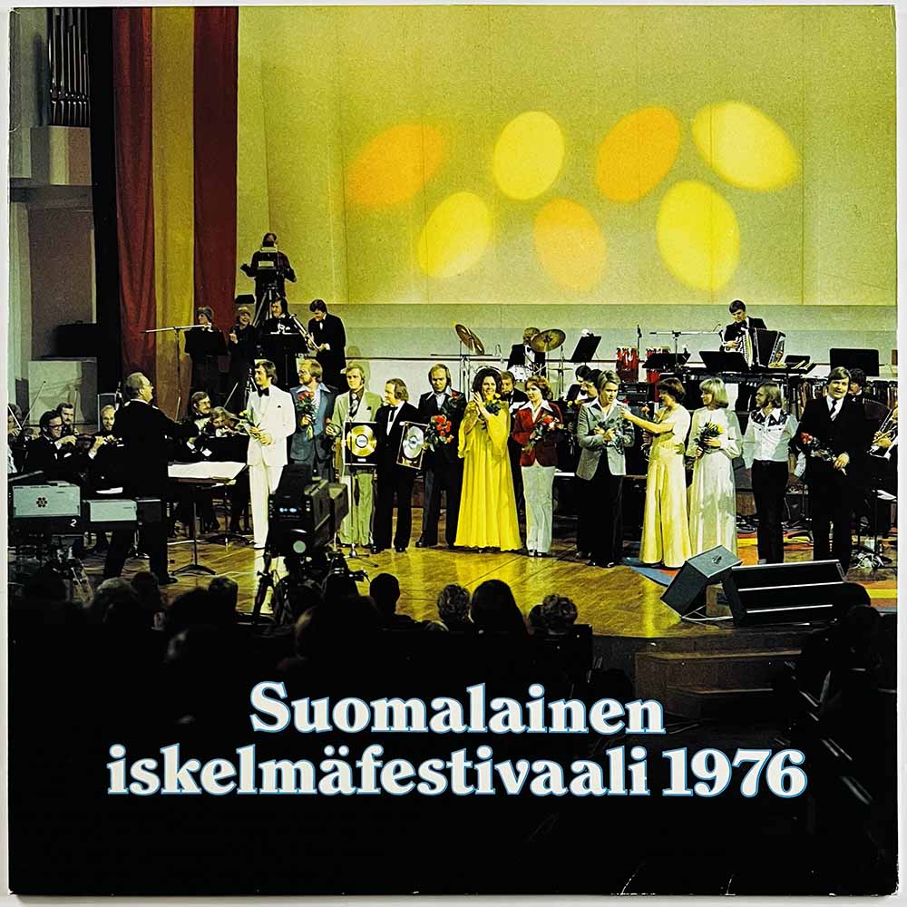 Virve Rosti, Markku Aro, Jukka Kuoppamäki LP Suomalainen Iskelmäfestivaali 1976  kansi EX levy EX Käytetty LP