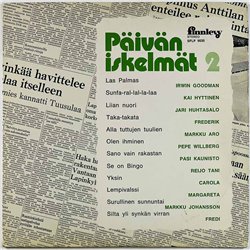 Carola, Fredi, Frederik, Irwin LP Päivän iskelmät 2  kansi VG- levy EX Käytetty LP