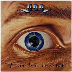 U.D.O. LP Faceless World  kansi EX- levy EX Käytetty LP