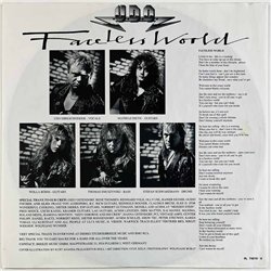 U.D.O. LP Faceless World  kansi EX- levy EX Käytetty LP