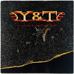 Y & T LP Contagious  kansi VG levy EX Käytetty LP