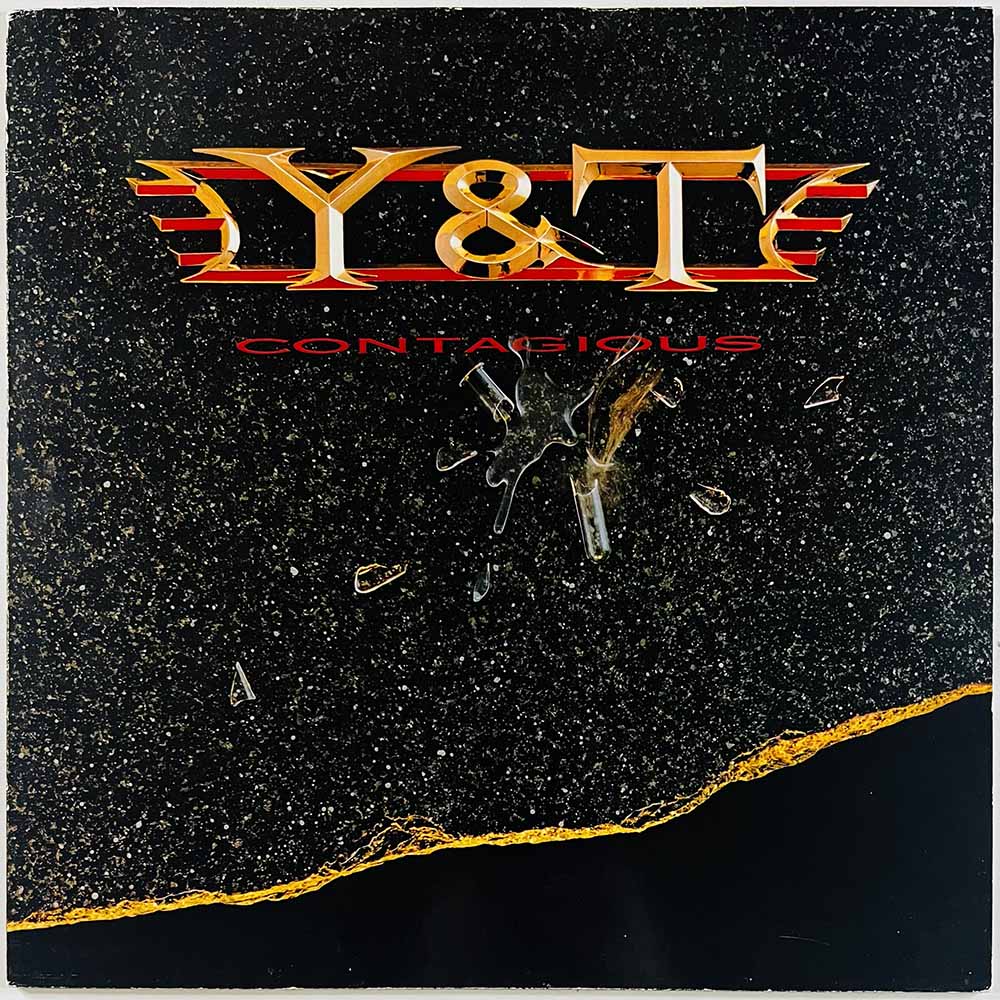 Y & T LP Contagious  kansi VG levy EX Käytetty LP