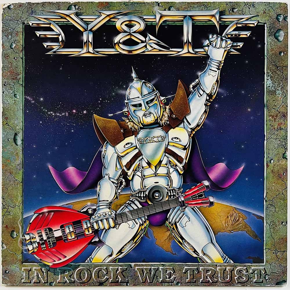 Y & T LP In rock we trust  kansi G+ levy EX Käytetty LP