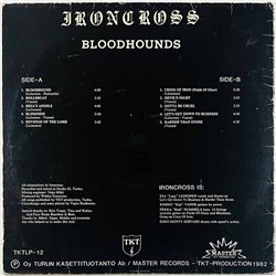 Ironcross LP Bloodhounds  kansi G+ levy EX Käytetty LP