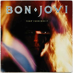 Bon Jovi LP 7800° Fahrenheit, Suomessa valmistettu  kansi VG levy EX- Käytetty LP