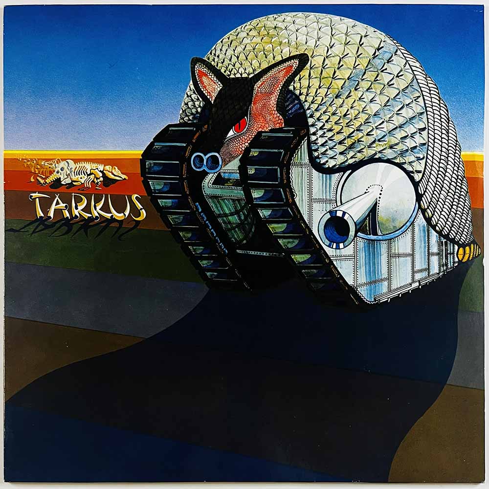 Emerson Lake & Palmer LP Tarkus  kansi EX levy EX Käytetty LP