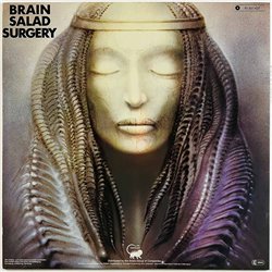 Emerson Lake & Palmer LP Brain Salad Surgery  kansi EX levy EX Käytetty LP
