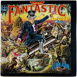 Elton John LP Captain fantastic and the brown dirt cowboy  kansi EX- levy EX- Käytetty LP