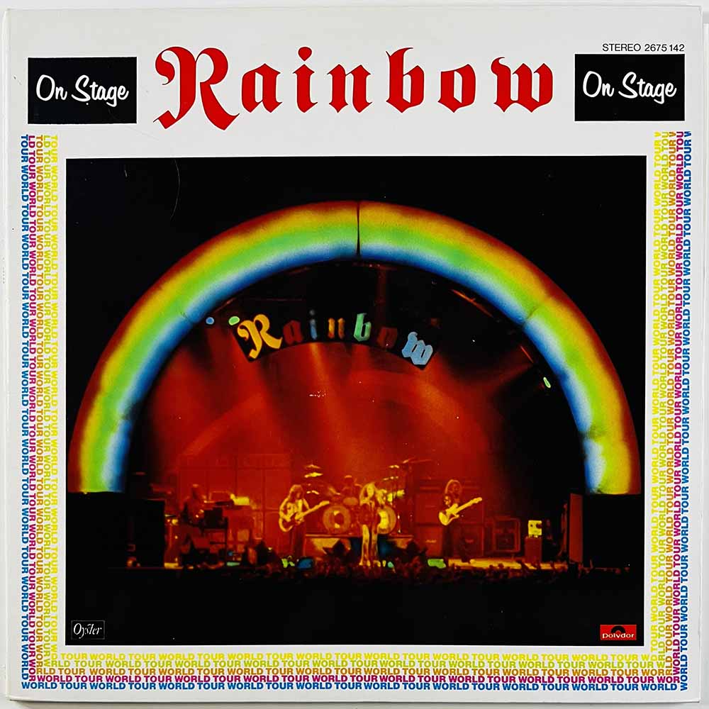 Rainbow LP On Stage 2LP  kansi EX levy EX Käytetty LP