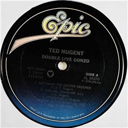 Nugent Ted LP Double live Gonzo! 2LP  kansi VG levy EX Käytetty LP