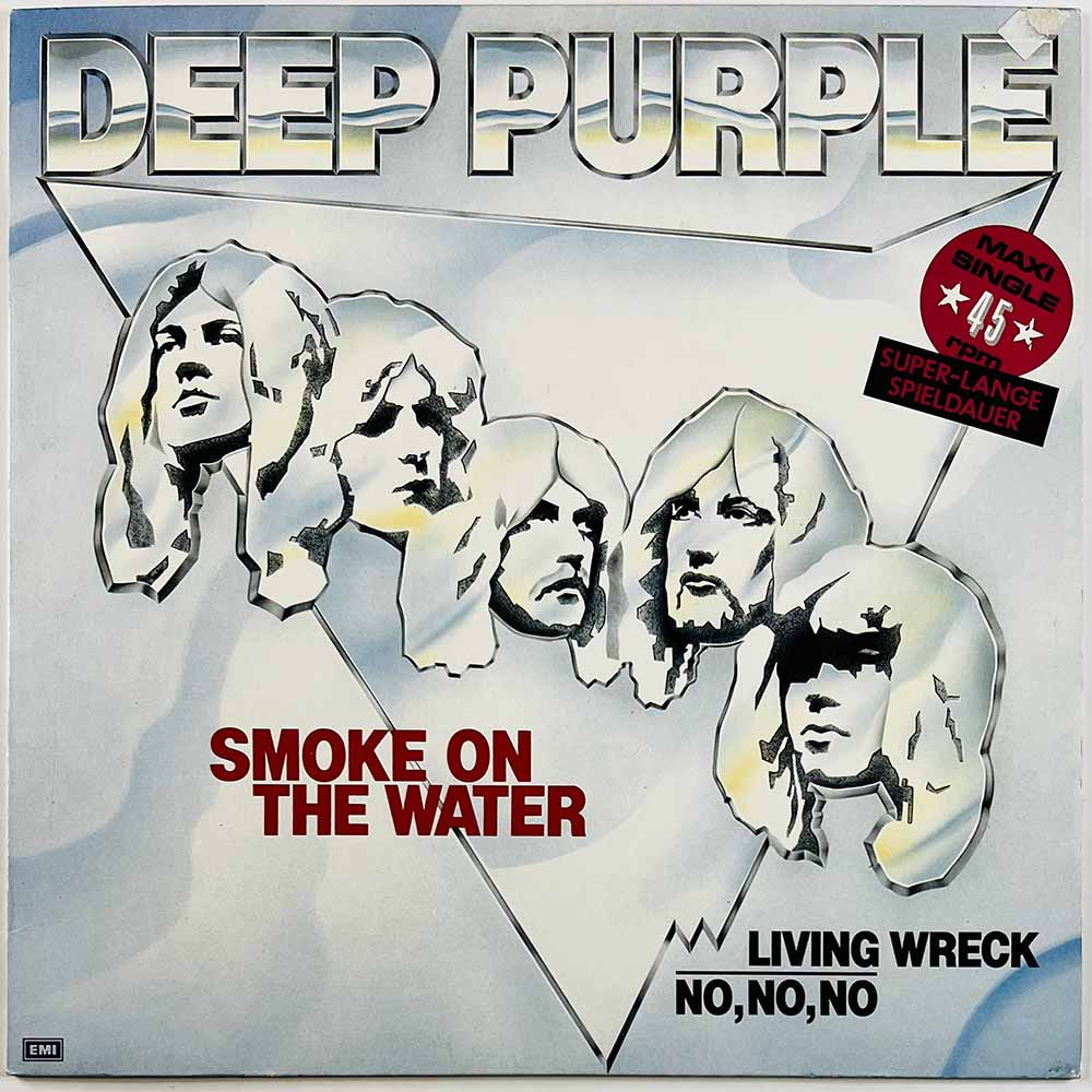 Deep Purple LP Smoke On The Water, 12-inch maxi  kansi EX levy EX Käytetty LP