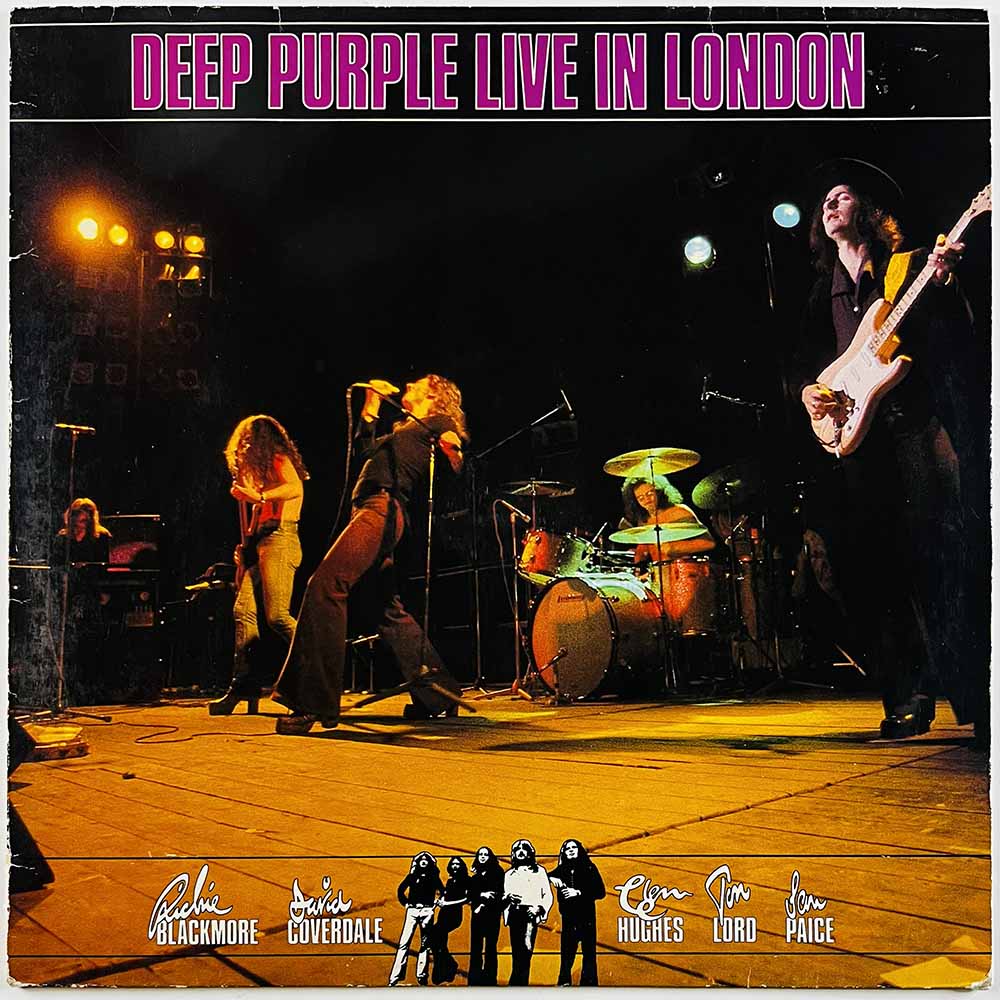 Deep Purple LP Live ib London  kansi VG levy EX Käytetty LP